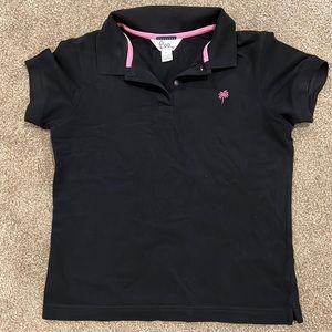 Lilly Pulitzer Shrunken Pique Polo Small Black